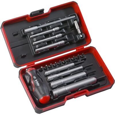 Felo Smart Schraubendreher-Set - 20-tlg, Wechselbare Bits, T-Griff Felo Smart Schraubendreher-Set - 20-tlg, Wechselbare Bits, T-Griff