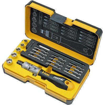 Felo - Modell 06072006 - 20-teilig Ergonic Ratschen-Schraubendreher-Set - Werkzeuge Felo - Modell 06072006 - 20-teilig Ergonic Ratschen-Schraubendreher-Set - Werkzeuge