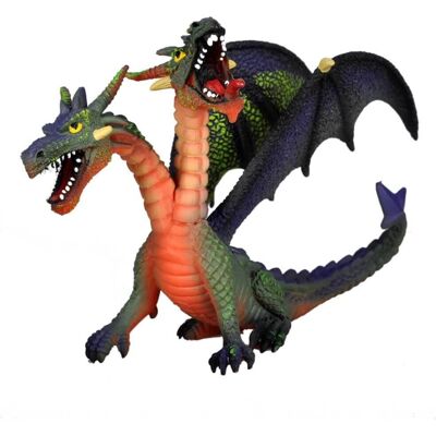 Dragon à deux têtes vert Bullyland - Figurine de jeu - Publicité Dragon à deux têtes vert Bullyland - Figurine de jeu - Publicité