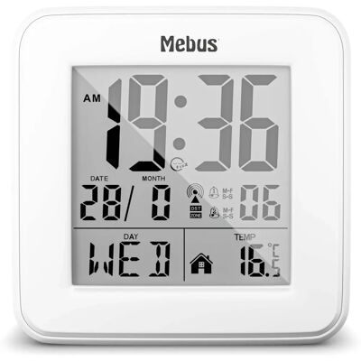Mebus 25594 Réveil Numérique Blanc Mebus 25594 Réveil Numérique Blanc