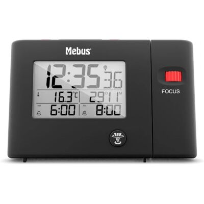 Mebus 25795 Reloj Despertador - Digital, proyección y termómetro Mebus 25795 Reloj Despertador - Digital, proyección y termómetro