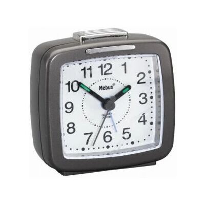 Réveil Mebus 26483 - Quartz - Anthracite - Publicité Réveil Mebus 26483 - Quartz - Anthracite - Publicité