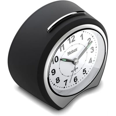 Réveil Mebus 27220 - Quartz, Silencieux, Gris & Noir Réveil Mebus 27220 - Quartz, Silencieux, Gris & Noir