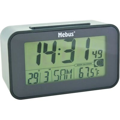 Mebus 51460 Sveglia Digitale - LCD, Antracite, 2 Righe Mebus 51460 Sveglia Digitale - LCD, Antracite, 2 Righe