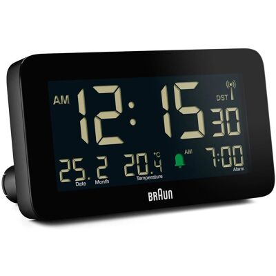 Réveil Braun BC10 - Numérique, Noir, Radio-Commande - Publicité Réveil Braun BC10 - Numérique, Noir, Radio-Commande - Publicité