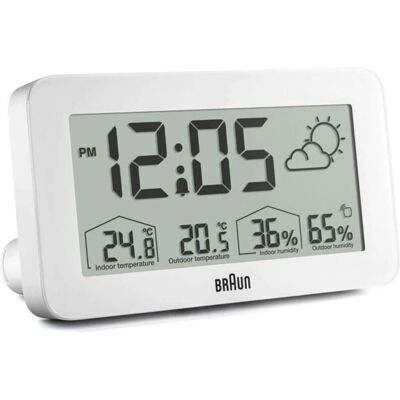 Stație meteo Braun BC13WP - Temperatura și Umiditate Interioară/Exterioară Stație meteo Braun BC13WP - Temperatura și Umiditate Interioară/Exterioară