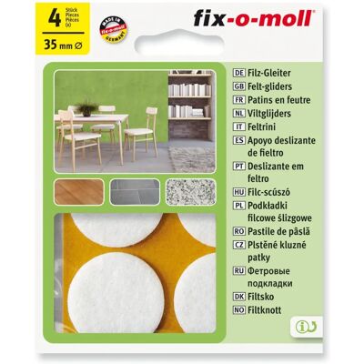 Fix-o-moll 35 mm Filzgleiter - Möbelpolster Fix-o-moll 35 mm Filzgleiter - Möbelpolster