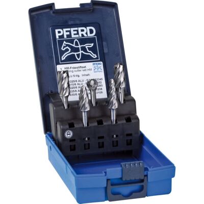 PFERD 1612 ALU - Set di 5 frese in carburo per alluminio PFERD 1612 ALU - Set di 5 frese in carburo per alluminio