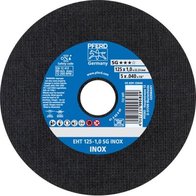 PFERD EHT 125-1,0 SG INOX - Rostfritt stål skiva PFERD EHT 125-1,0 SG INOX - Rostfritt stål skiva