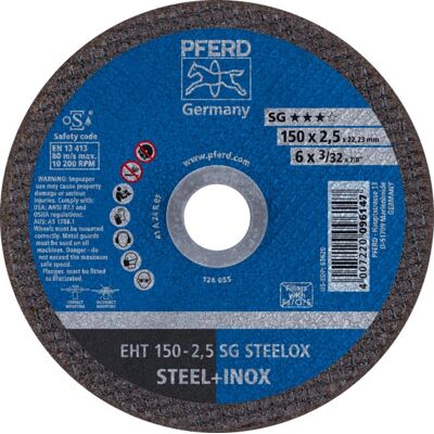 PFERD EHT 150-2,5 SG STEELOX - Trennscheibe PFERD EHT 150-2,5 SG STEELOX - Trennscheibe
