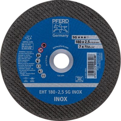 PFERD EHT 180-2,5 SG INOX - Trennscheibe für Edelstahl PFERD EHT 180-2,5 SG INOX - Trennscheibe für Edelstahl