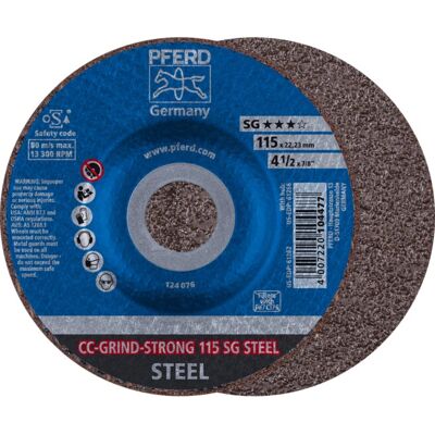 Accessori per smerigliatrice PFERD 64181115 - Disco abrasivo 115 mm CC-GRIND-STRONG 115 SG Acciaio Accessori per smerigliatrice PFERD 64181115 - Disco abrasivo 115 mm CC-GRIND-STRONG 115 SG Acciaio