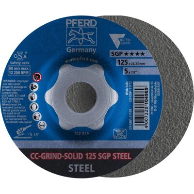PFERD 64187126 Slibeskive til stål - CC-GRIND-SOLID 125mm PFERD 64187126 Slibeskive til stål - CC-GRIND-SOLID 125mm
