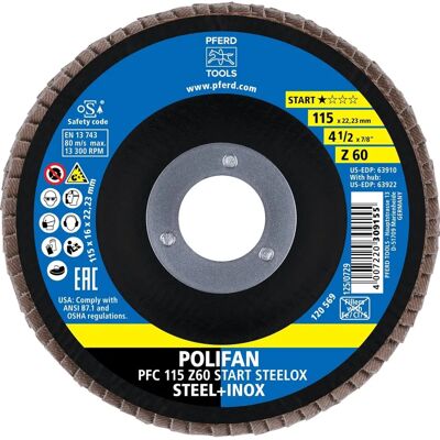 PFERD 69300937 Polifan 115 Mm Zirkoniumkorundi Z Raekoko 60 Z-Laatikon Halkaisija 115 Mm 10 Kpl. - Cutting Disc PFERD 69300937 Polifan 115 Mm Zirkoniumkorundi Z Raekoko 60 Z-Laatikon Halkaisija 115 Mm 10 Kpl. - Cutting Disc