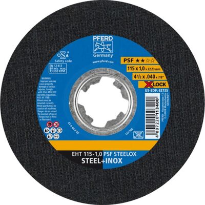 PFERD 61730101 Winkelschleifer Zubehör - X-LOCK Scheibe für Stahl und Edelstahl PFERD 61730101 Winkelschleifer Zubehör - X-LOCK Scheibe für Stahl und Edelstahl