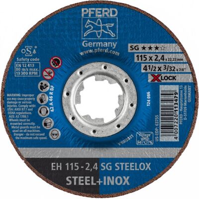 Steelox 115x24mm X-Lock Disco de Corte PFERD - Acessório para Esmerilhadeira Steelox 115x24mm X-Lock Disco de Corte PFERD - Acessório para Esmerilhadeira