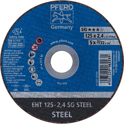 Accessorio smerigliatrice PFERD 61321222 - 125mm, 2,4mm, Acciaio Accessorio smerigliatrice PFERD 61321222 - 125mm, 2,4mm, Acciaio