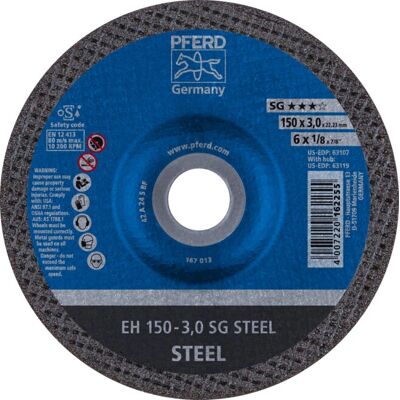 PFERD EH 150-3,0 SG STEEL - Schleifscheibe für Winkelschleifer PFERD EH 150-3,0 SG STEEL - Schleifscheibe für Winkelschleifer