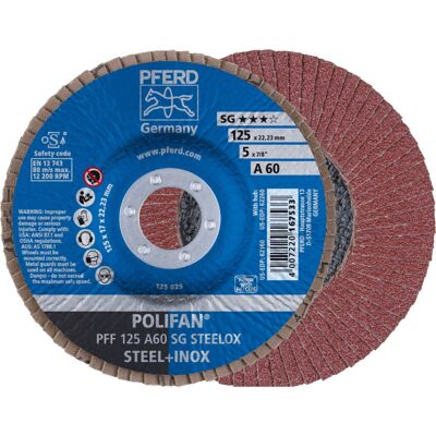PFERD PFF 125 A 60 SG Flap-skiva - Skivslip PFERD PFF 125 A 60 SG Flap-skiva - Skivslip