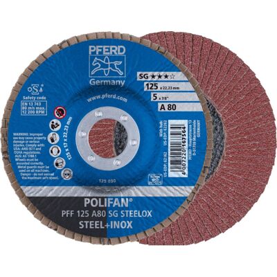 PFERD PFF 125 A 80 SG Steelox - Slipskiva PFERD PFF 125 A 80 SG Steelox - Slipskiva