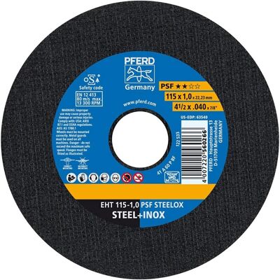 PFERD Steelox D115mm Cutting Disc - Stainless Steel PFERD Steelox D115mm Cutting Disc - Stainless Steel