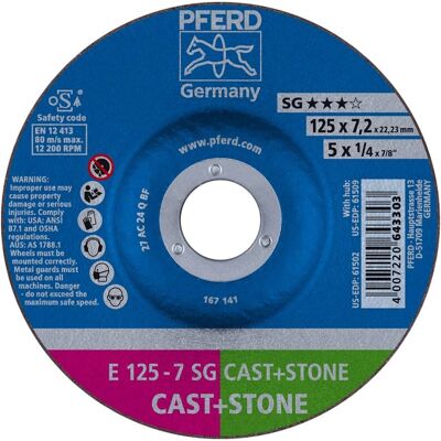PFERD E 125-7 SG Cast+Stone - Cutting Discs PFERD E 125-7 SG Cast+Stone - Cutting Discs