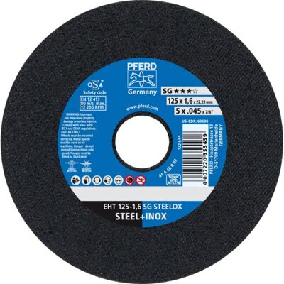 PFERD 61341122 vinkelslipstillbehör - 125mm, 1.6mm, Rostfritt stål PFERD 61341122 vinkelslipstillbehör - 125mm, 1.6mm, Rostfritt stål