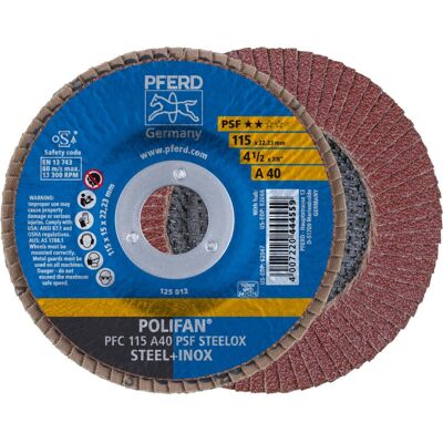 PFERD PFC 115 A 40 PSF Schleif-/Polierscheibe - Metall PFERD PFC 115 A 40 PSF Schleif-/Polierscheibe - Metall