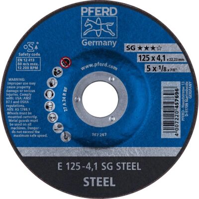 Akcesorium do szlifierki kątowej PFERD 62212426 - Stal, 125mm, Max 12200rpm Akcesorium do szlifierki kątowej PFERD 62212426 - Stal, 125mm, Max 12200rpm