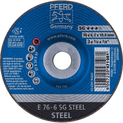 PFERD E 76-6 SG Stål/10mm Skivor PFERD E 76-6 SG Stål/10mm Skivor