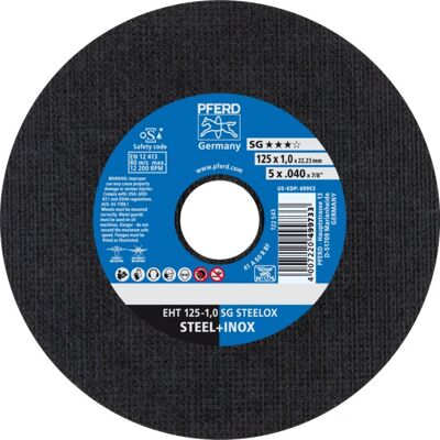PFERD 61341112 Haakse Slijper Accessoire - 125mm, 1mm, Roestvrij staal, Duurzaam PFERD 61341112 Haakse Slijper Accessoire - 125mm, 1mm, Roestvrij staal, Duurzaam