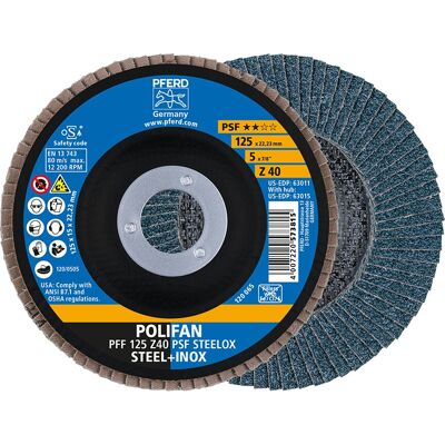 Accesorio para Amoladora PFERD 67664125 - Disco de Aletas de Zirconia 125mm Accesorio para Amoladora PFERD 67664125 - Disco de Aletas de Zirconia 125mm