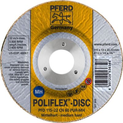 PFERD PFD 115-22 CN 60 PUR-MH Winkelschleifer-Zubehör PFERD PFD 115-22 CN 60 PUR-MH Winkelschleifer-Zubehör