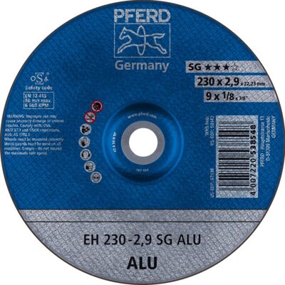PFERD EH 230-2,9 SG ALU Winkelschleifer-Zubehör - Trennscheibe für Aluminium PFERD EH 230-2,9 SG ALU Winkelschleifer-Zubehör - Trennscheibe für Aluminium