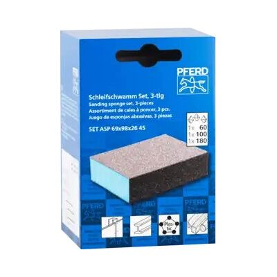 PFERD Model Sanding sponges set - Universal use - Abrasive surfaces for wood, paint, metal PFERD Model Sanding sponges set - Universal use - Abrasive surfaces for wood, paint, metal