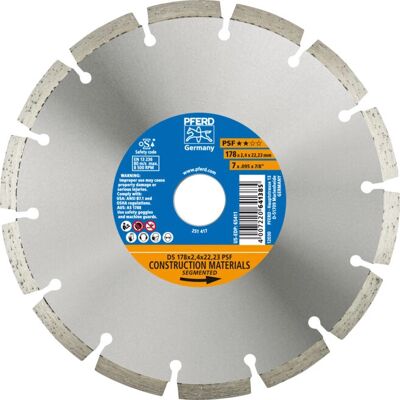 PFERD 68017221 Vinkelslipstillbehör - Diamantskiva 178mm PFERD 68017221 Vinkelslipstillbehör - Diamantskiva 178mm