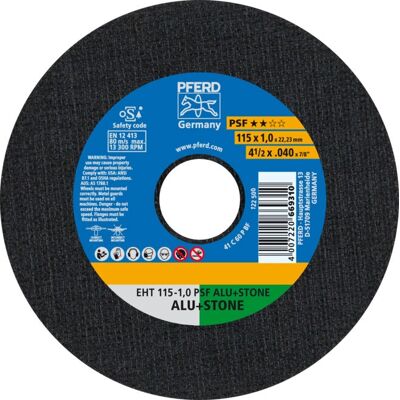 PFERD EHT 115-1,0 PSF ALU+STONE Trennscheibe PFERD EHT 115-1,0 PSF ALU+STONE Trennscheibe