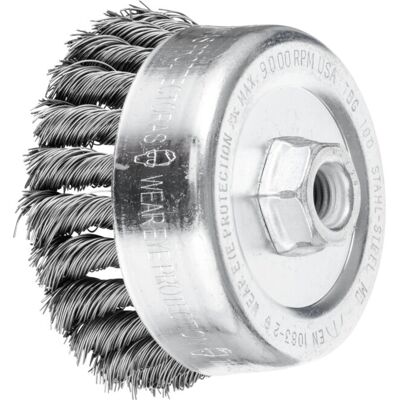 Escova de fio de aço trançado PFERD - 100mm, M14 Escova de fio de aço trançado PFERD - 100mm, M14