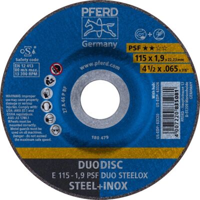 PFERD 62011630 Hoekslijper Accessoire - RVS, 115mm PFERD 62011630 Hoekslijper Accessoire - RVS, 115mm