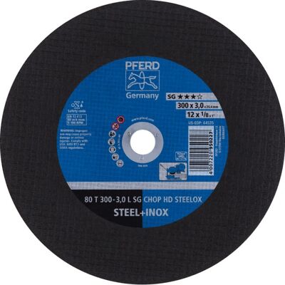 PFERD 80 T 300-3,0 L SG CHOP HD - Trennscheibe für Stahl & Edelstahl PFERD 80 T 300-3,0 L SG CHOP HD - Trennscheibe für Stahl & Edelstahl