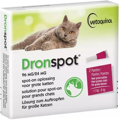 Bayer Dronspot Kat Spot-On 96/24mg - Ontworming voor grote katten Bayer Dronspot Kat Spot-On 96/24mg - Ontworming voor grote katten