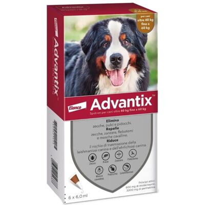 Elanco Bayer Vet Advantix 40-60 Kg - Protezione antiparassitaria efficace Elanco Bayer Vet Advantix 40-60 Kg - Protezione antiparassitaria efficace