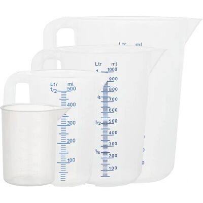 Hünersdorff Messkannenset - 120ml bis 2000ml - Messbecher-Set Hünersdorff Messkannenset - 120ml bis 2000ml - Messbecher-Set