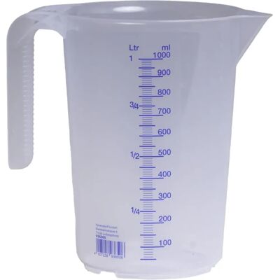 Hünersdorff 1000ml Messbecher - Blau, Stoßfest, Mikrowellengeeignet Hünersdorff 1000ml Messbecher - Blau, Stoßfest, Mikrowellengeeignet