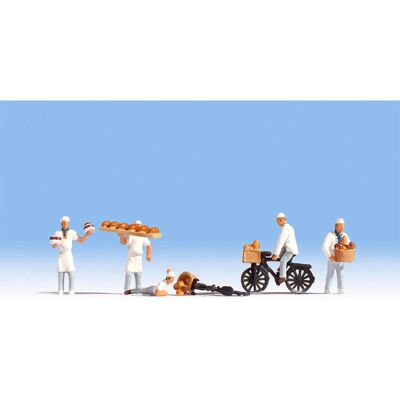 NOCH N15053 Bakers HO 1:87 Scale Model Figures - Workers & Tradespeople NOCH N15053 Bakers HO 1:87 Scale Model Figures - Workers & Tradespeople