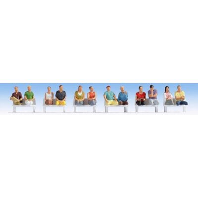 NOCH 15250 Sidende Passager Figurer - Modeljernbane Tilbehør NOCH 15250 Sidende Passager Figurer - Modeljernbane Tilbehør