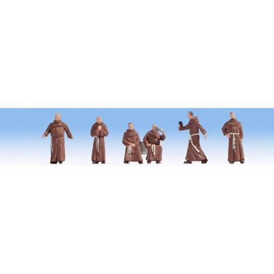 Noch N15401 Monks (6) Scale Model Figures - Painted HO/OO Noch N15401 Monks (6) Scale Model Figures - Painted HO/OO