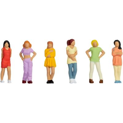 Figurine adolescenti femminili NOCH H0 - Dipinte, In piedi Figurine adolescenti femminili NOCH H0 - Dipinte, In piedi