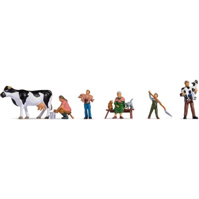 NOCH Landbrug Familie H0 Skala Model Figurer - Landlig Scene Tilbehør NOCH Landbrug Familie H0 Skala Model Figurer - Landlig Scene Tilbehør
