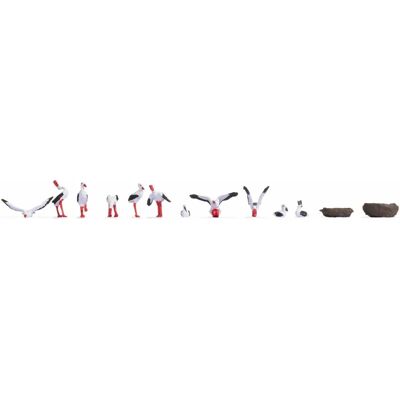 NOCH N15776 Storks - Scale Model Figures HO 1:87 NOCH N15776 Storks - Scale Model Figures HO 1:87